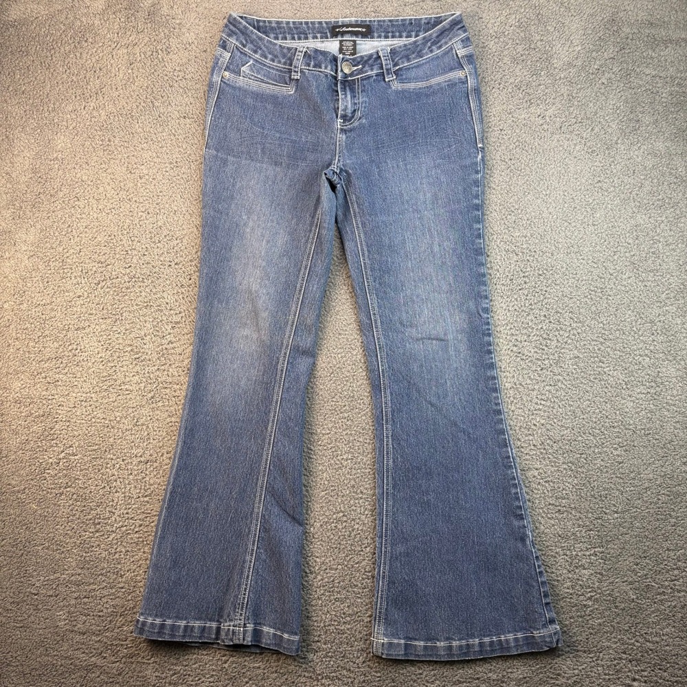 Rock Revolution Womens Jeans Size 9 Flare Leg Denim‎ Blue Cotton Blend Indigo